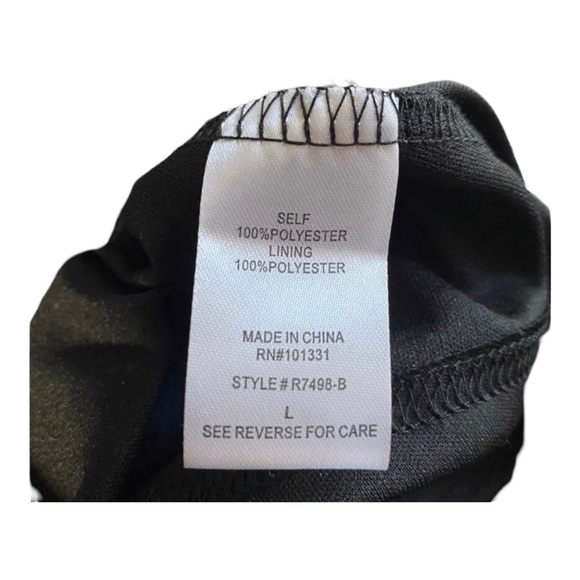 NWT! CHARLOTTE RUSSE cut out dress size Large Sheer lined zip up black dres - Picture 5 of 6